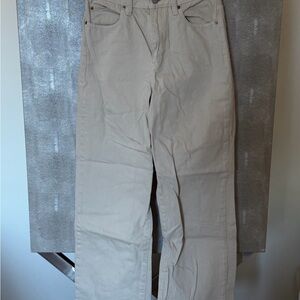 Uniqlo Beige Straight-Leg Pants